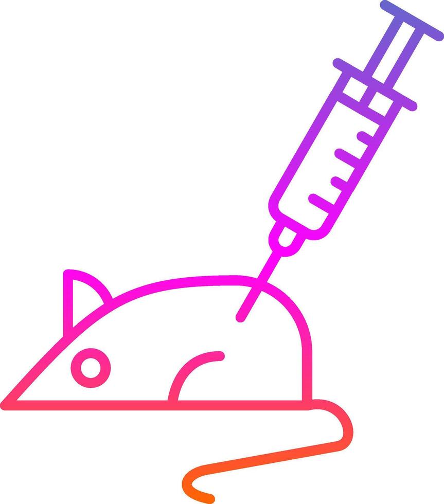 Animal Testing Line Gradient Icon vector
