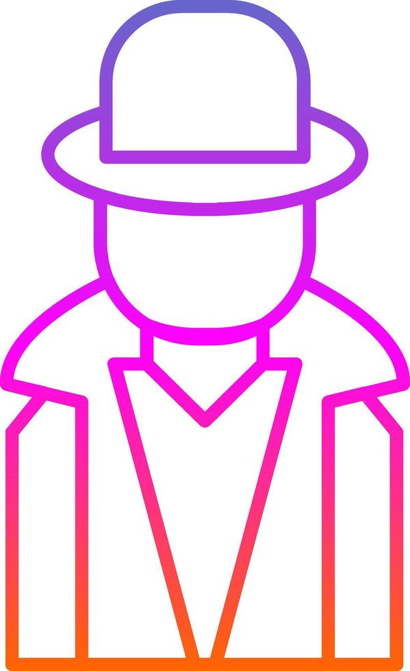 Hacker Line Gradient Icon vector