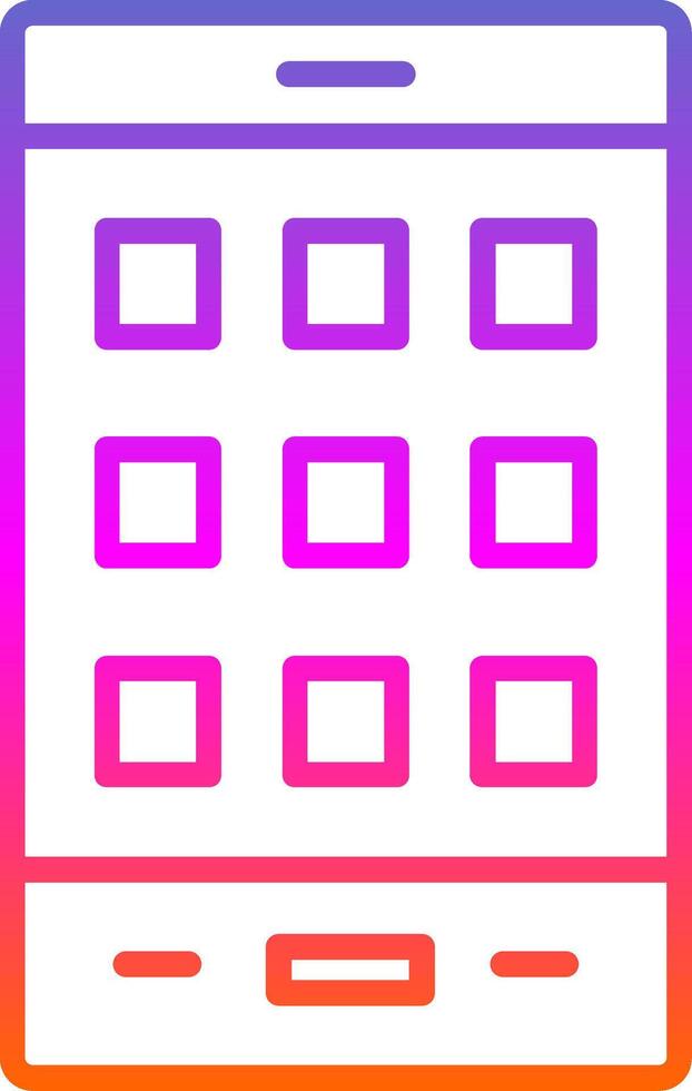 Mobile Phone Line Gradient Icon vector