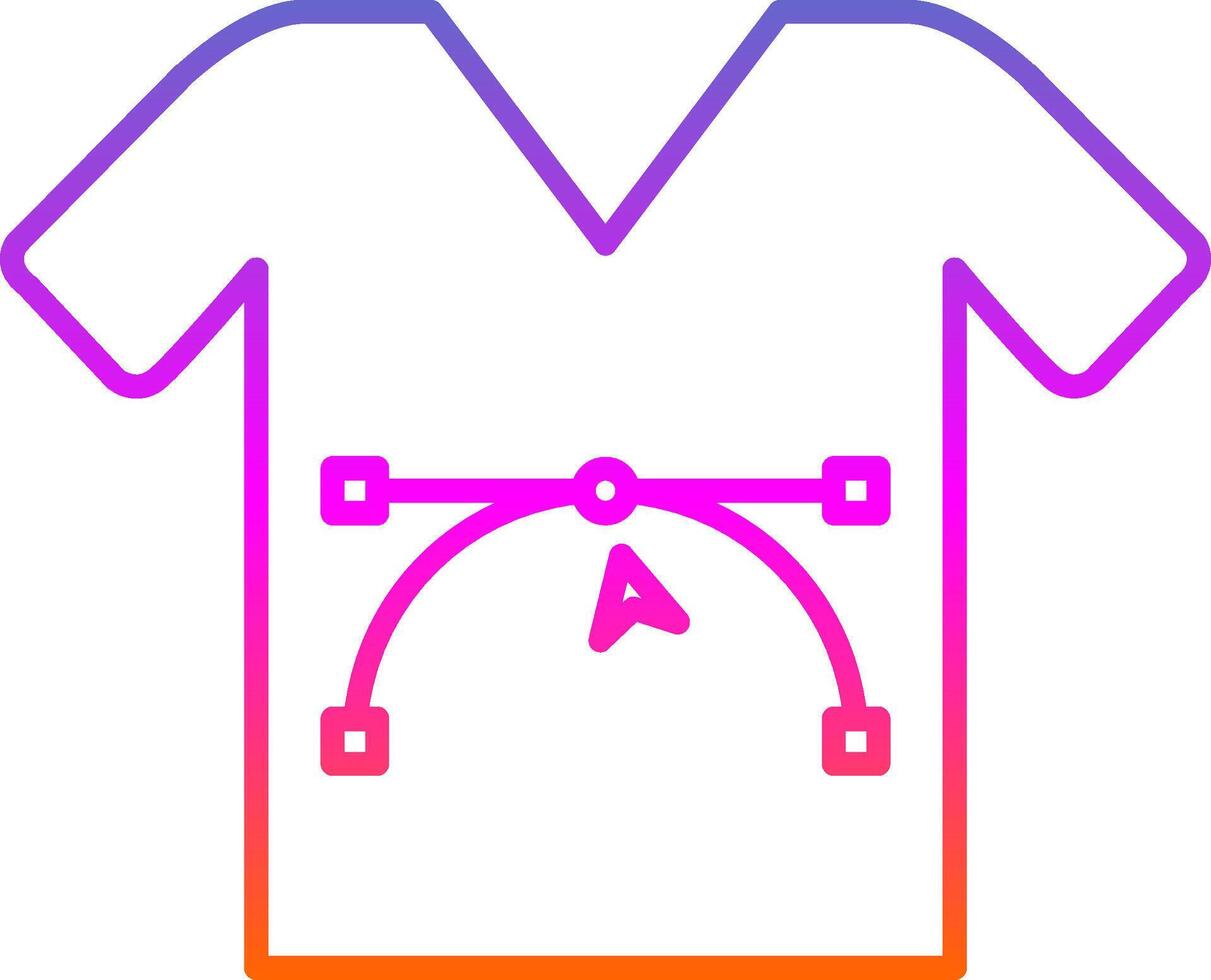 Shirt Design Line Gradient Icon vector