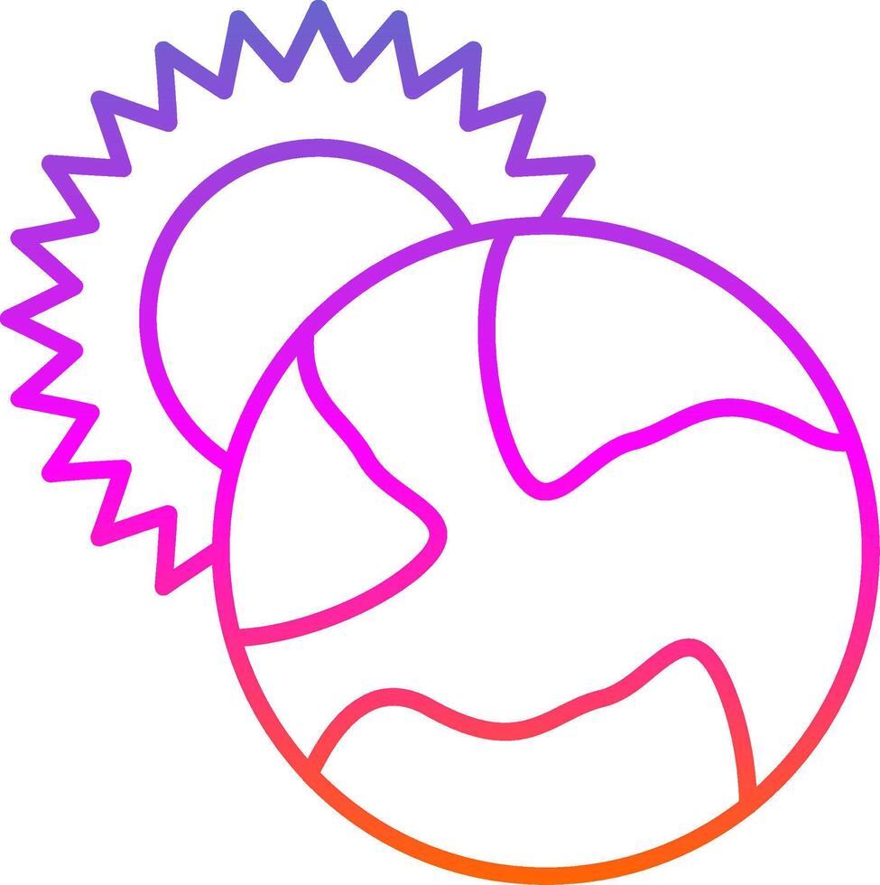Eclipse Line Gradient Icon vector