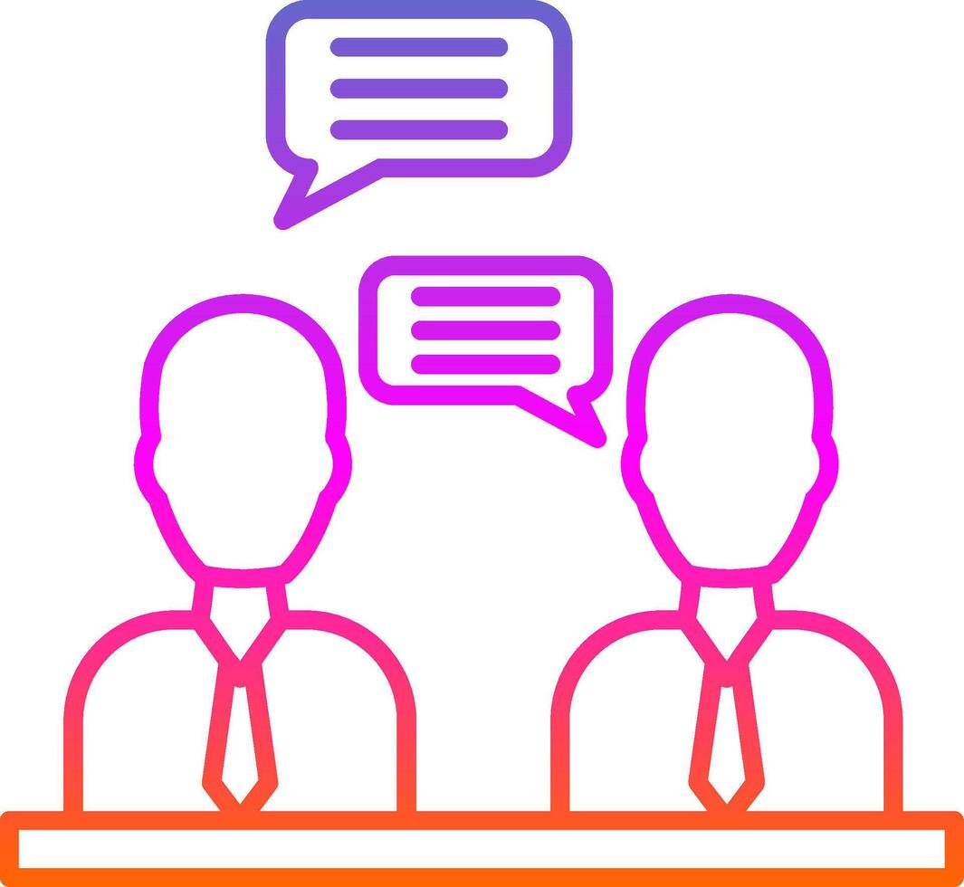 Meeting Line Gradient Icon vector