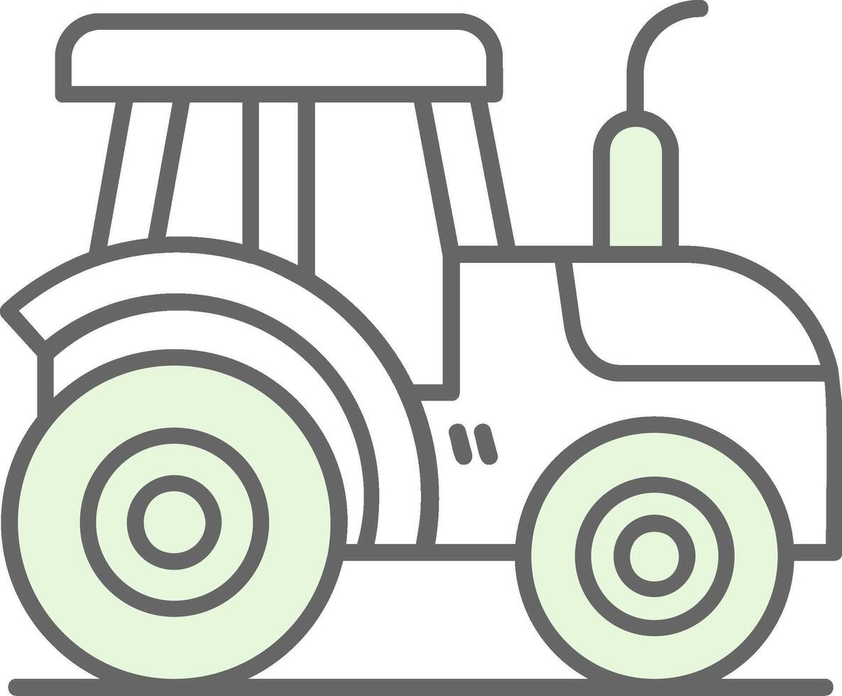 Tractor Green Light Fillay Icon vector