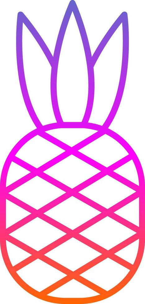 Pineapple Line Gradient Icon vector