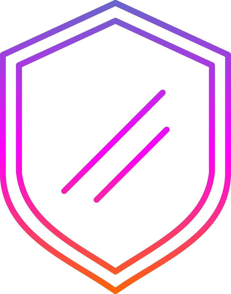 Shield Line Gradient Icon vector