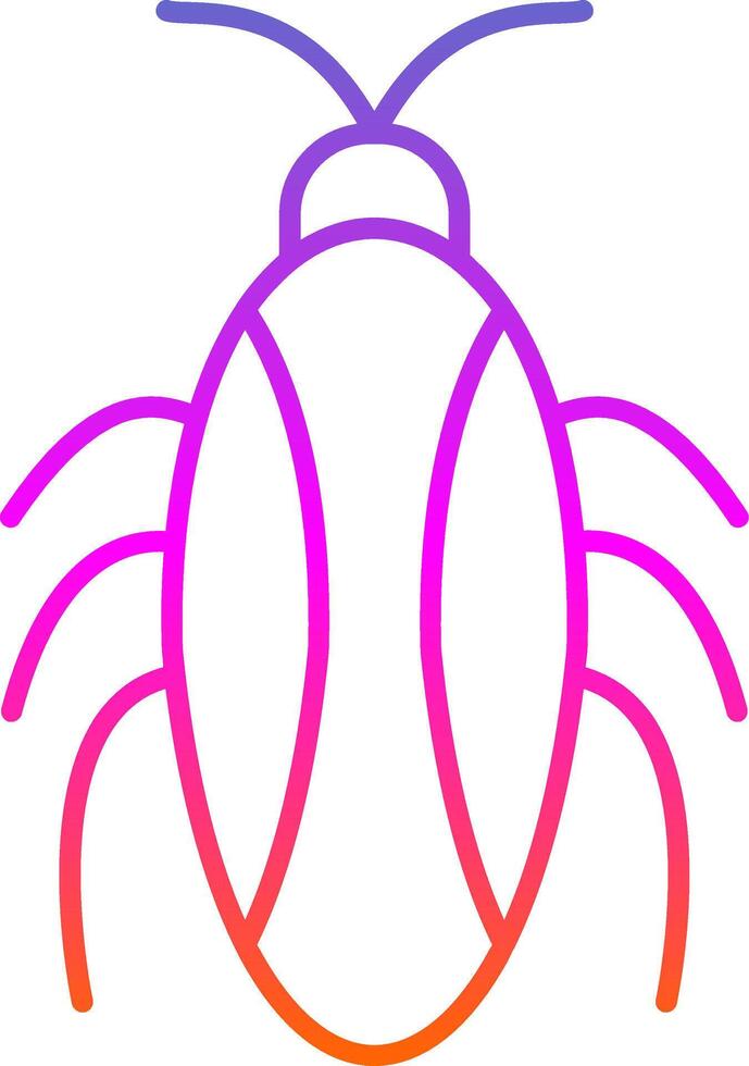 Cockroach Line Gradient Icon vector
