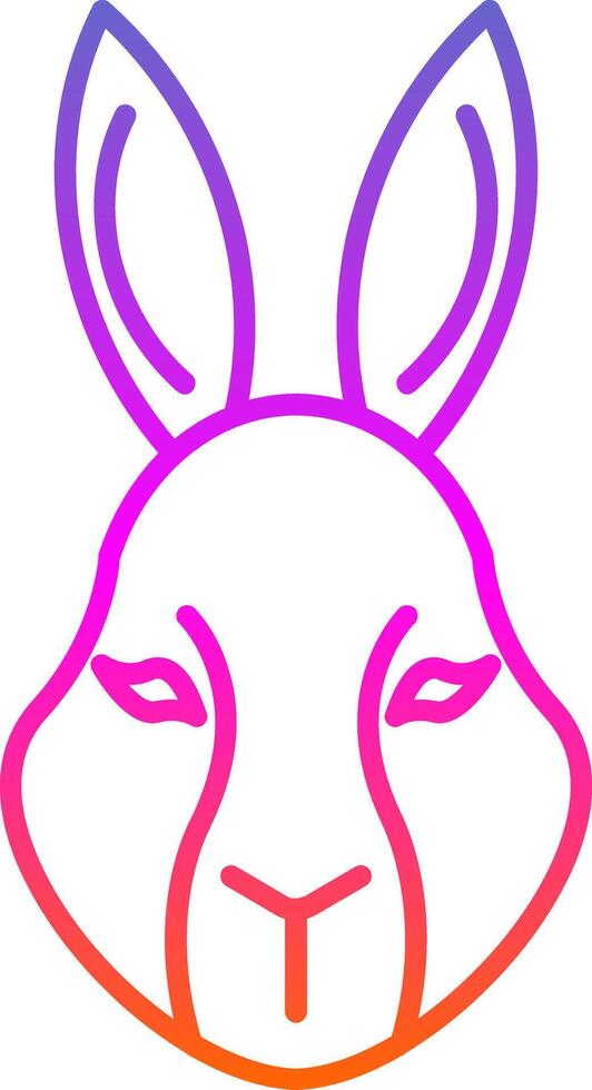Rabbit Line Gradient Icon vector