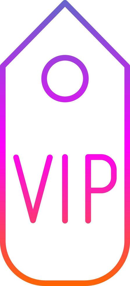 Vip pass Line Gradient Icon vector