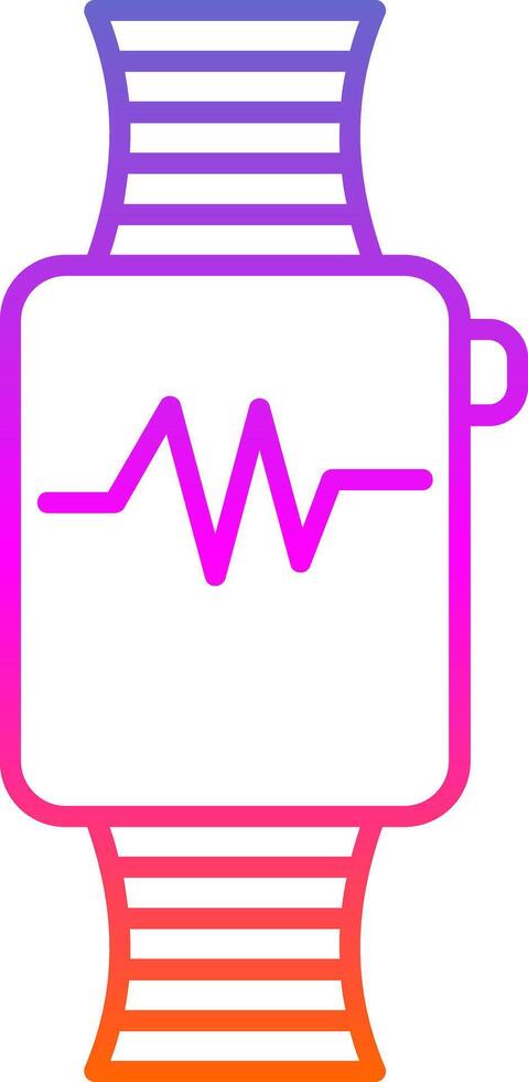 Fitness Watch Line Gradient Icon vector