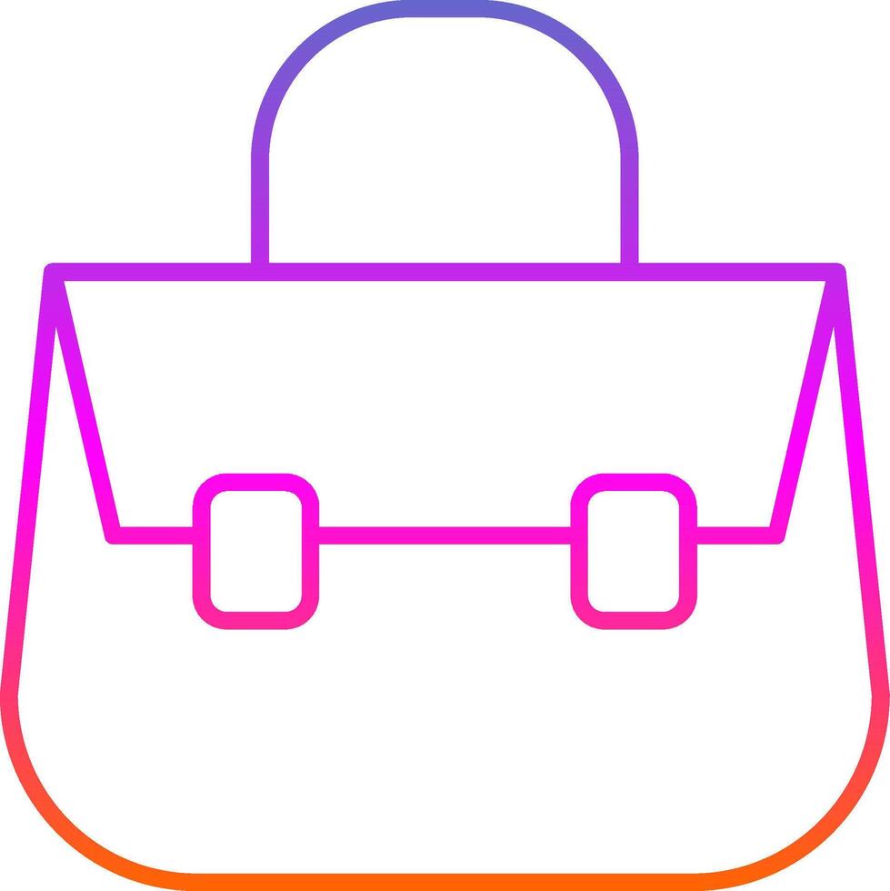 Shoulder Bag Line Gradient Icon vector
