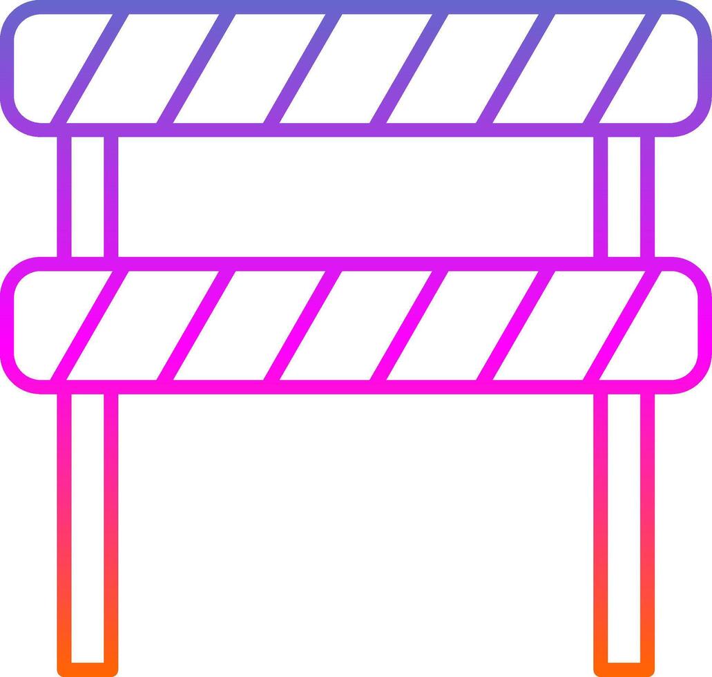 Road Block Line Gradient Icon vector