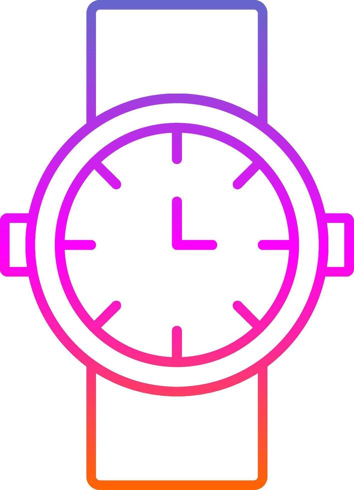 reloj línea degradado icono vector