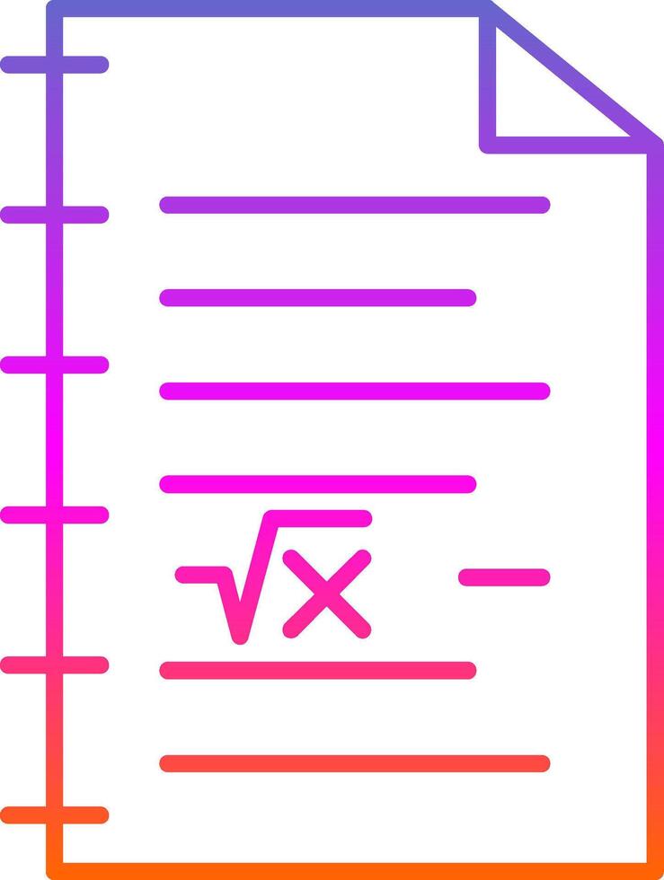 icono de gradiente de línea matemática vector