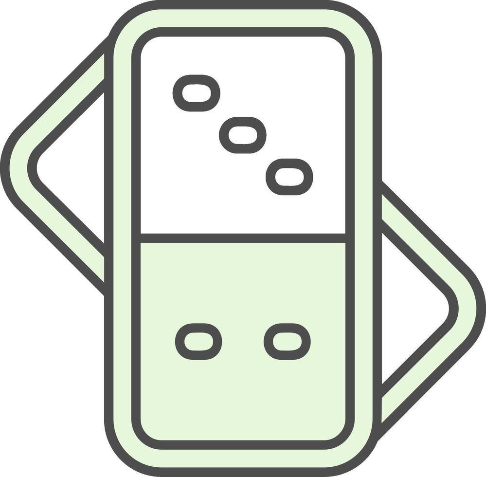 Domino Green Light Fillay Icon vector