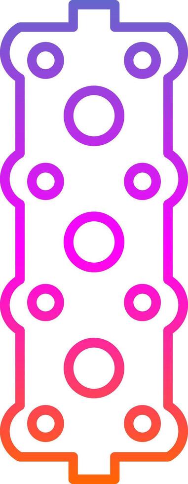 Gasket Line Gradient Icon vector