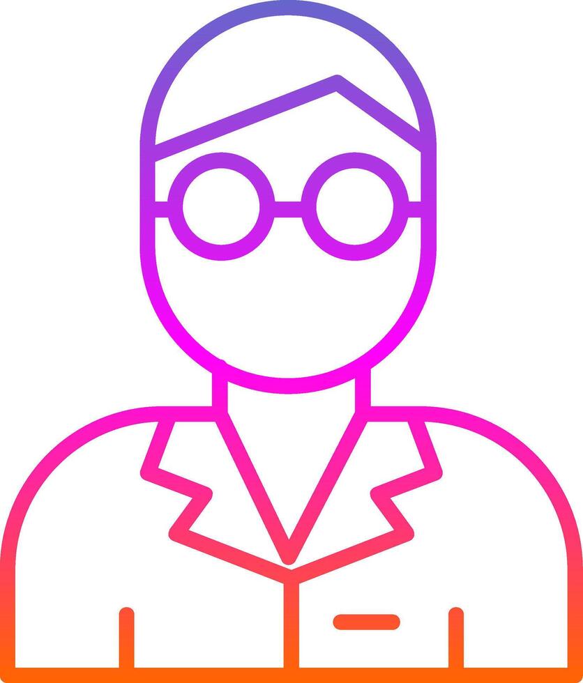 scientist Line Gradient Icon vector