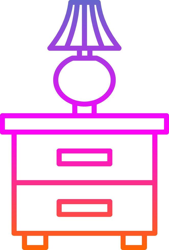 Wardrobe Line Gradient Icon vector