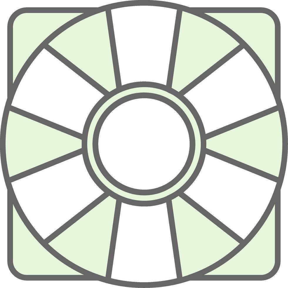 apoyo verde ligero relleno icono vector