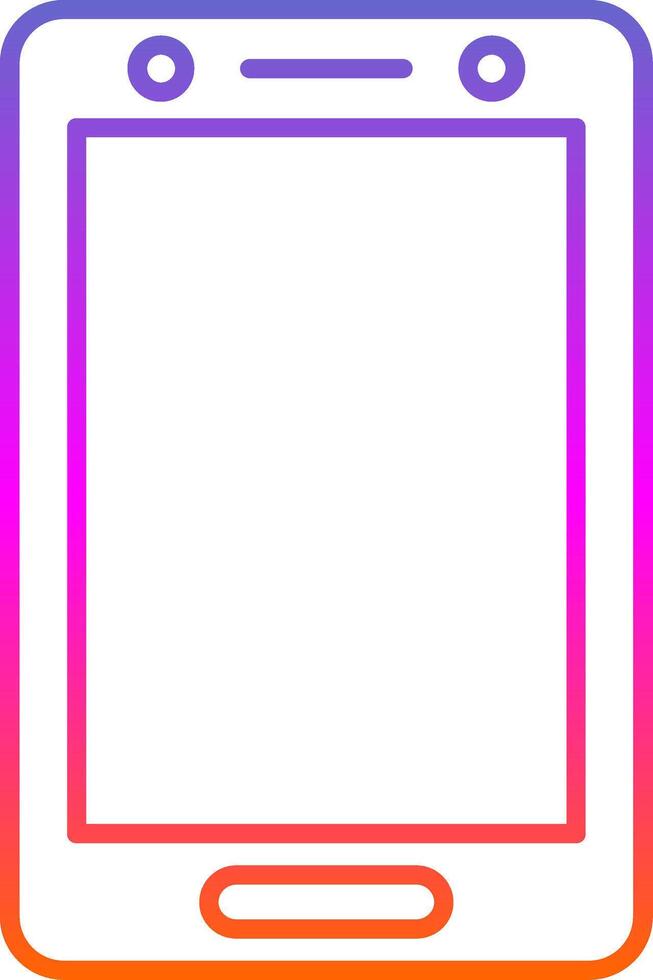 Smartphone Line Gradient Icon vector