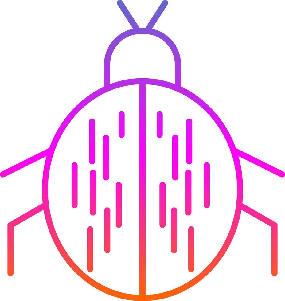 Beetle Line Gradient Icon vector