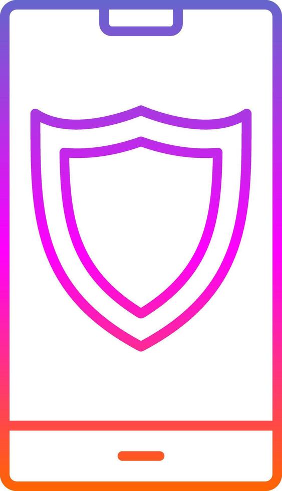 Shield Line Gradient Icon vector