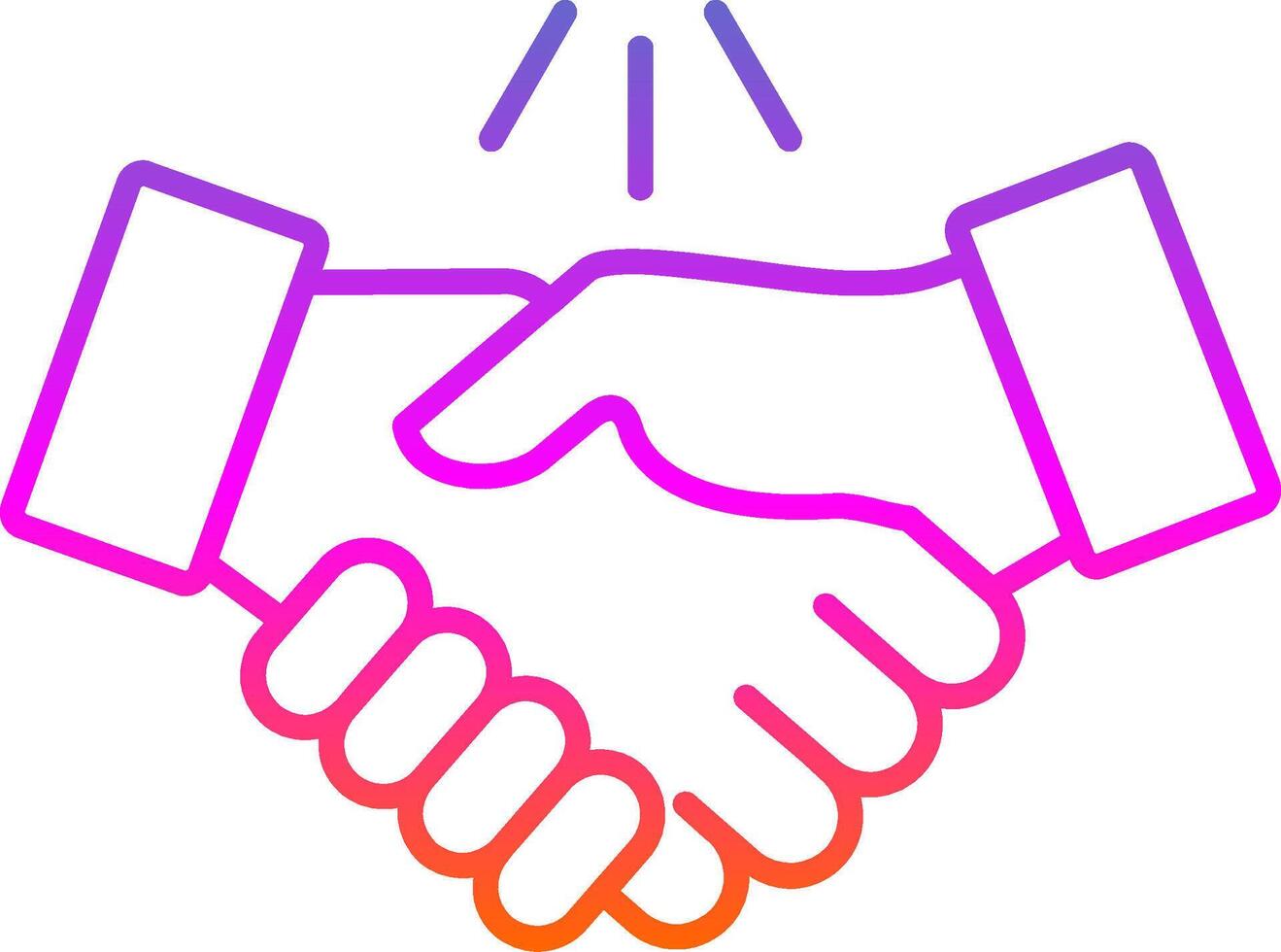 Handshake Line Gradient Icon vector