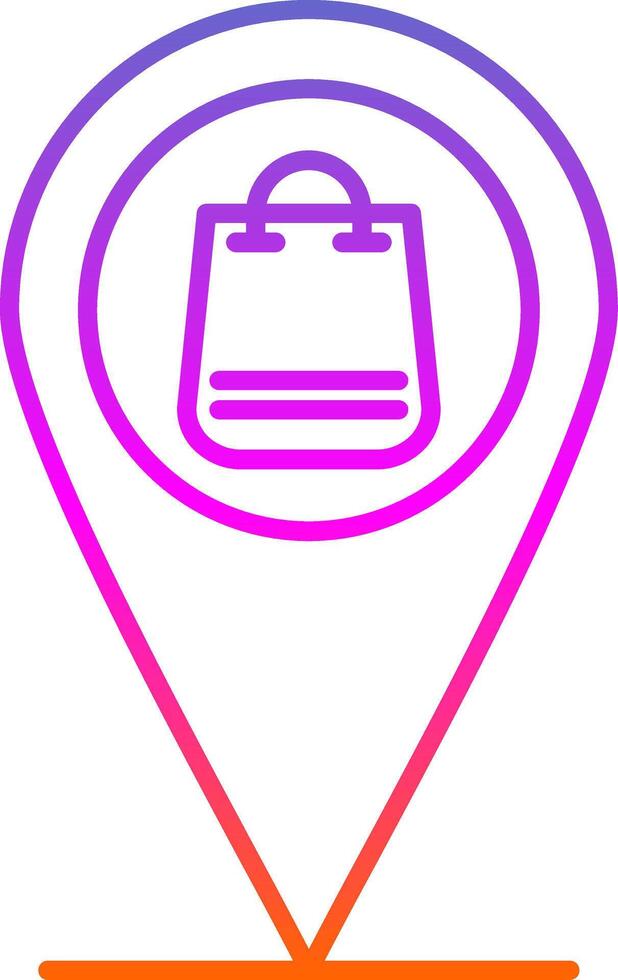 Pin Line Gradient Icon vector