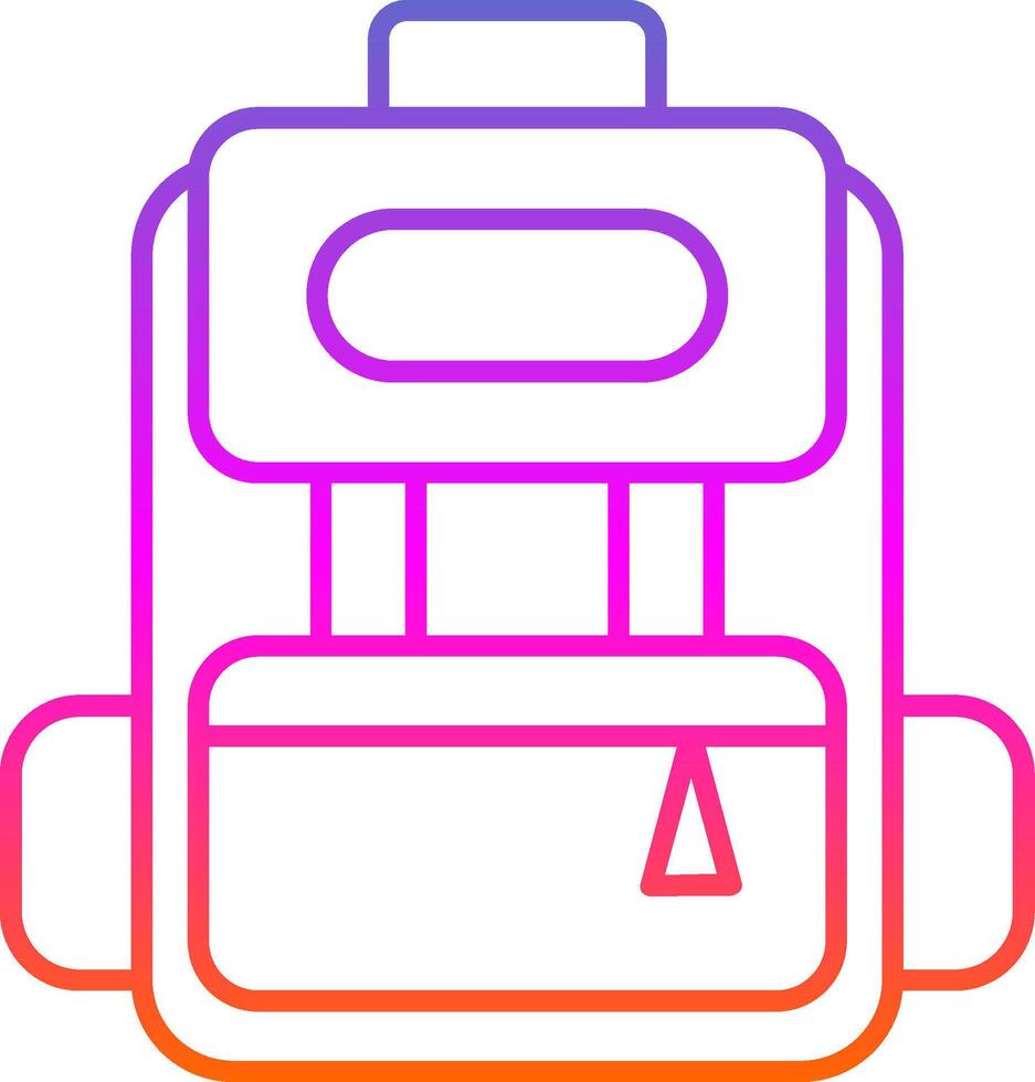 Backpack Line Gradient Icon vector