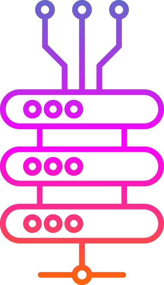 Data Network Line Gradient Icon vector