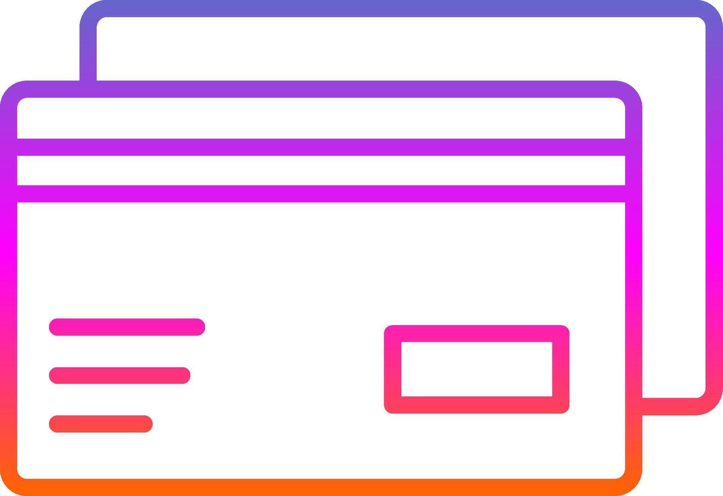 Credit Card Line Gradient Icon vector