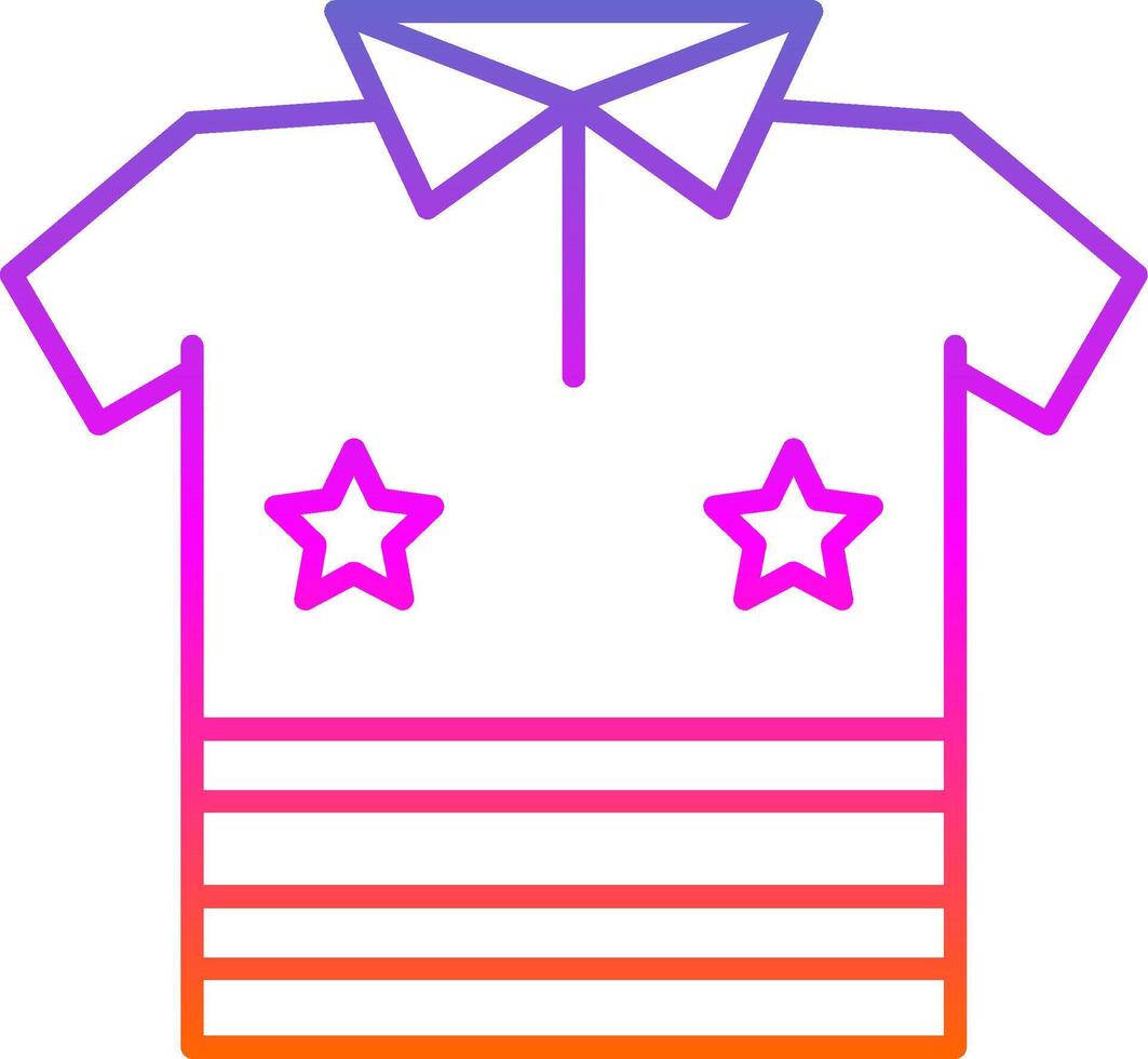 Shirt Line Gradient Icon vector
