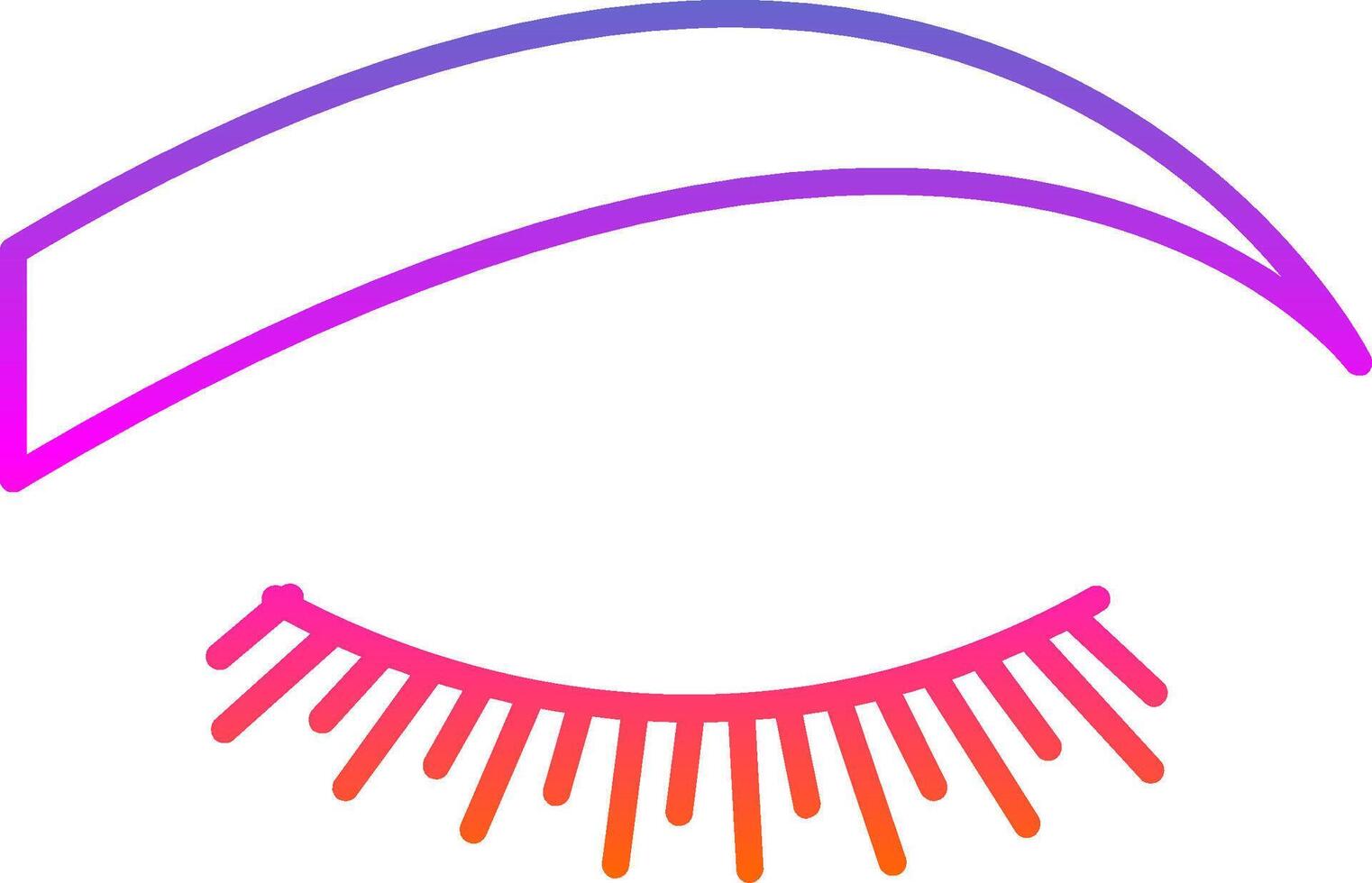 Eyebrow Line Gradient Icon vector