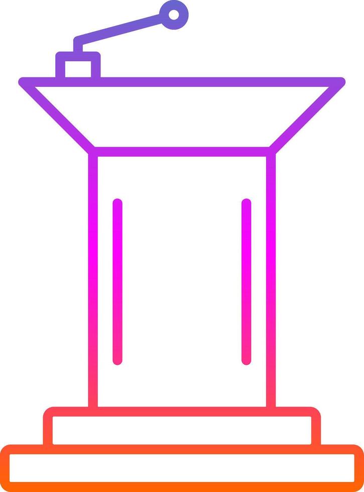 Podium Line Gradient Icon vector