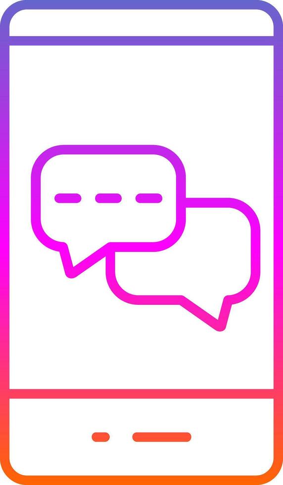 Messages Line Gradient Icon vector