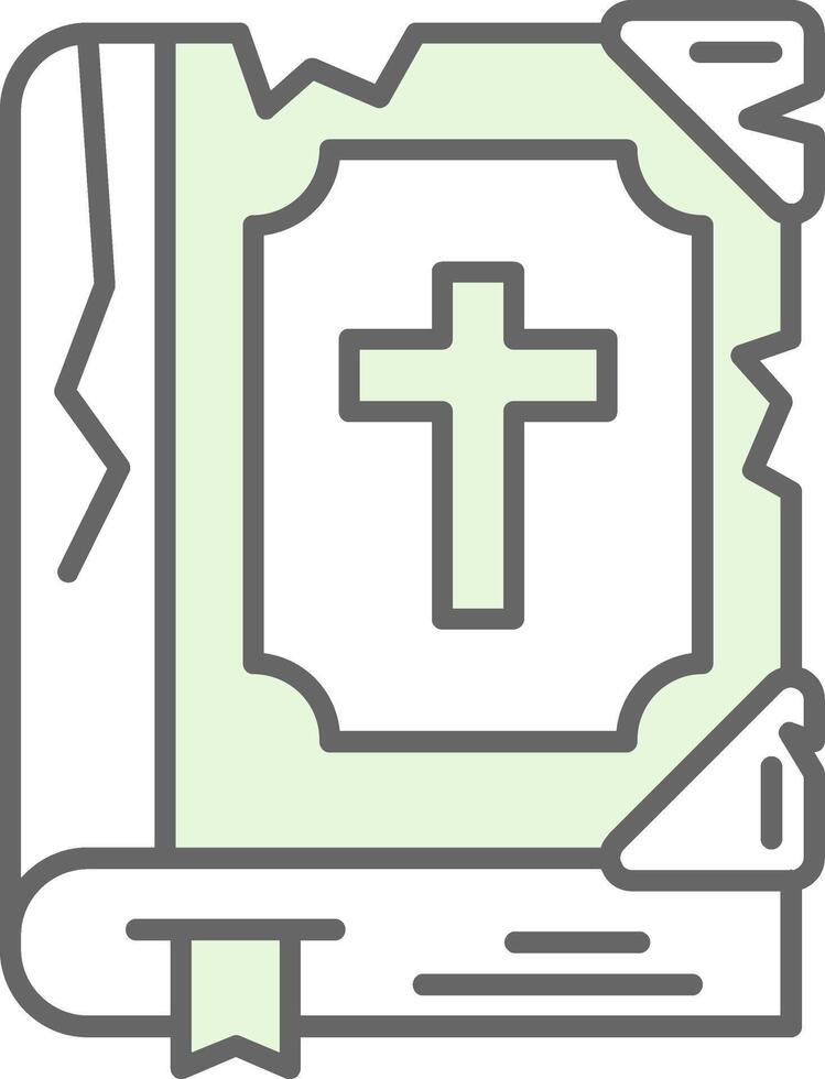 Bible Green Light Fillay Icon vector