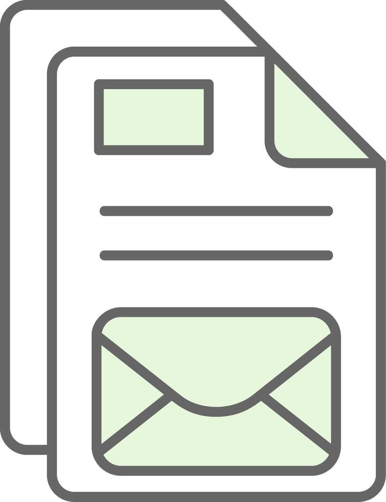 correo electrónico verde ligero relleno icono vector