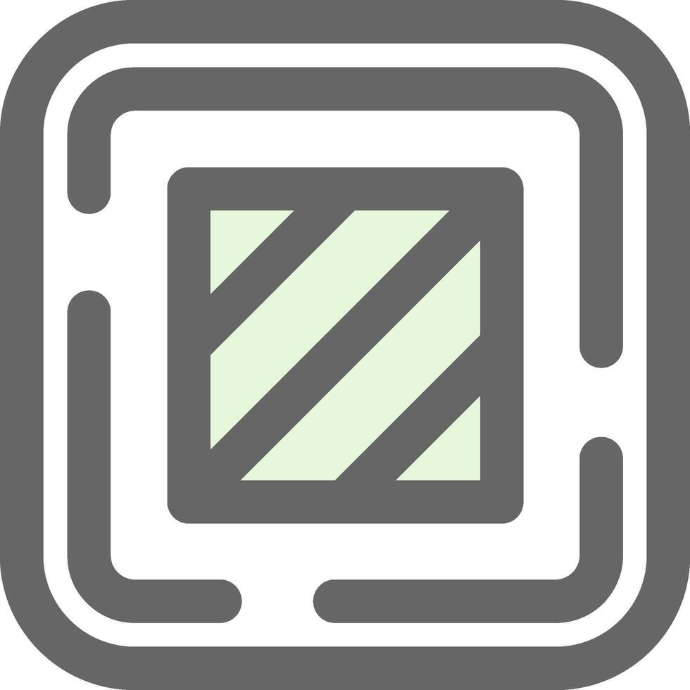 cuadrado verde ligero relleno icono vector