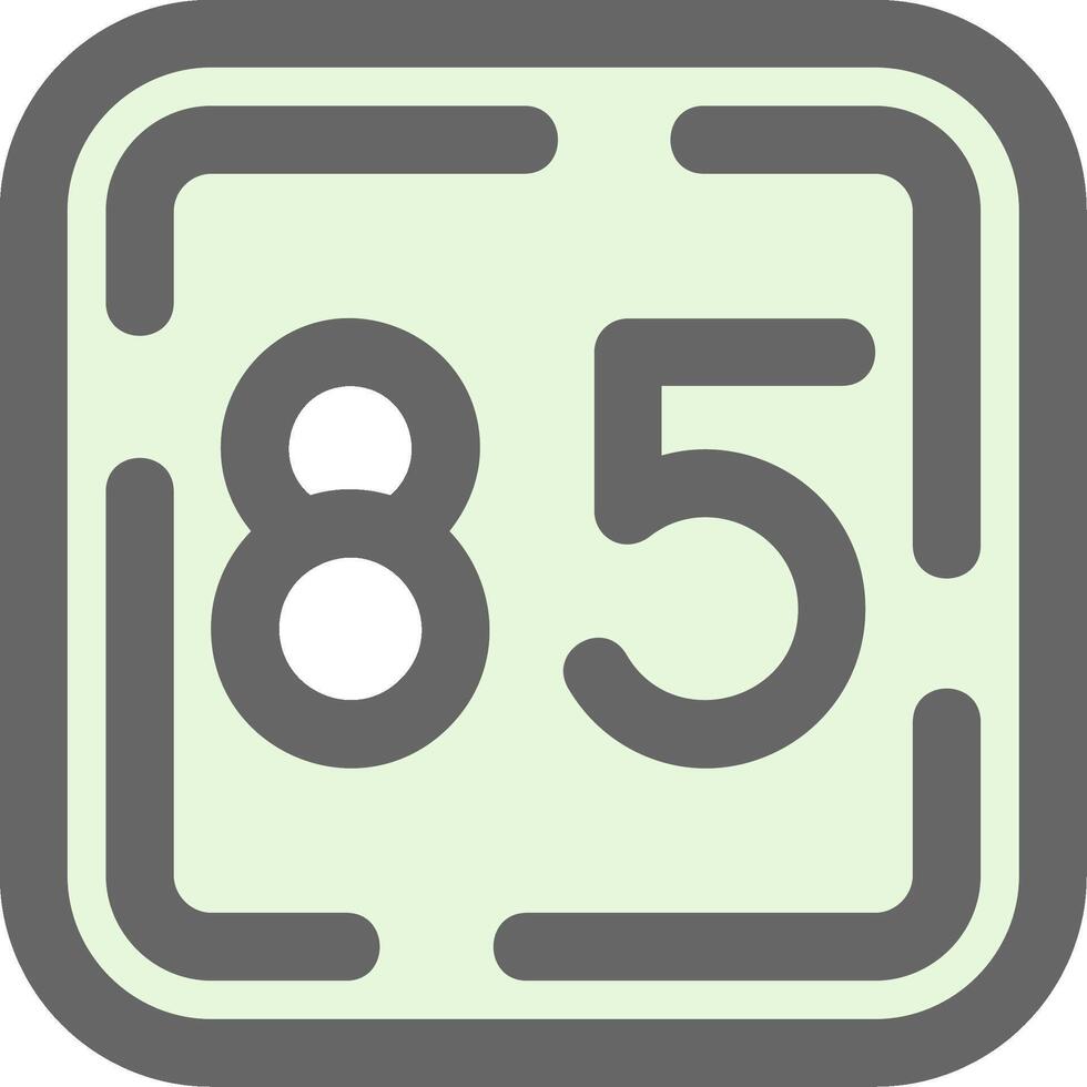 Eighty Five Green Light Fillay Icon vector