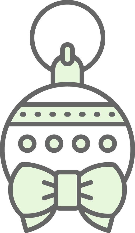 Bauble Green Light Fillay Icon vector