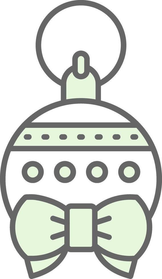 Bauble Green Light Fillay Icon vector