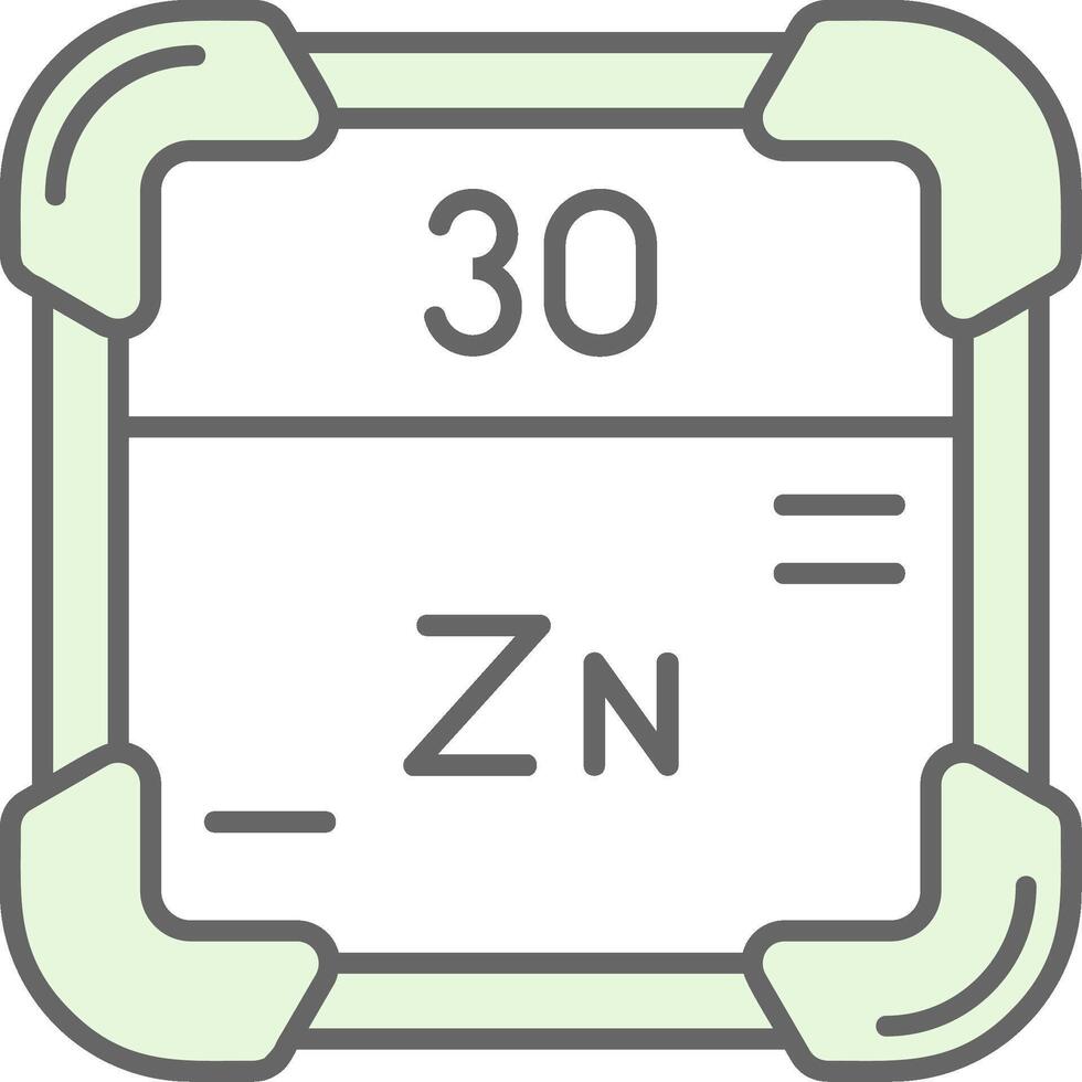 zinc verde ligero relleno icono vector