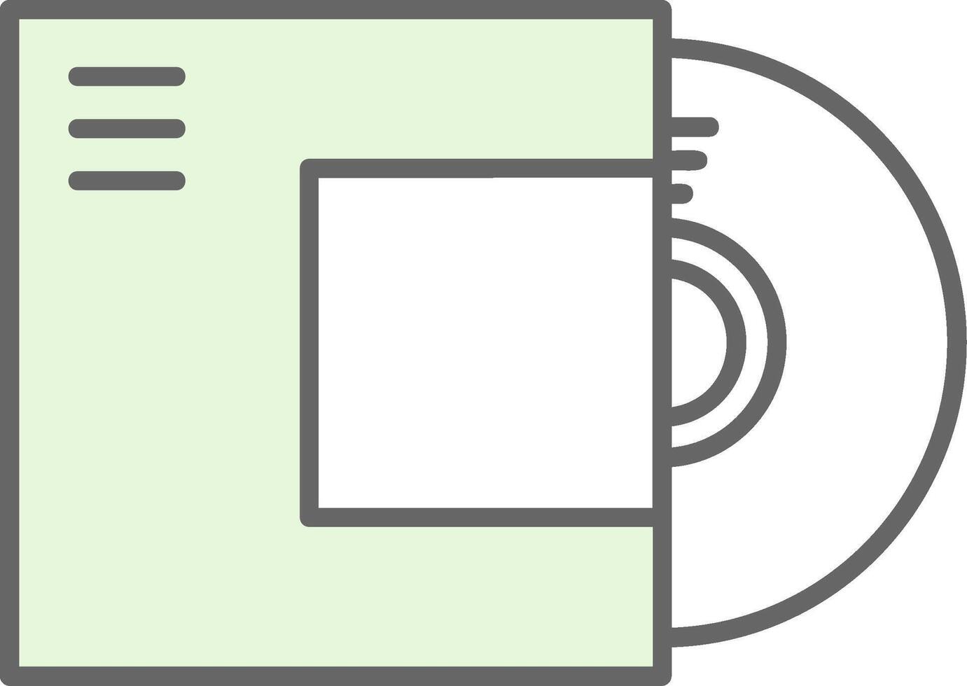 Disc Green Light Fillay Icon vector