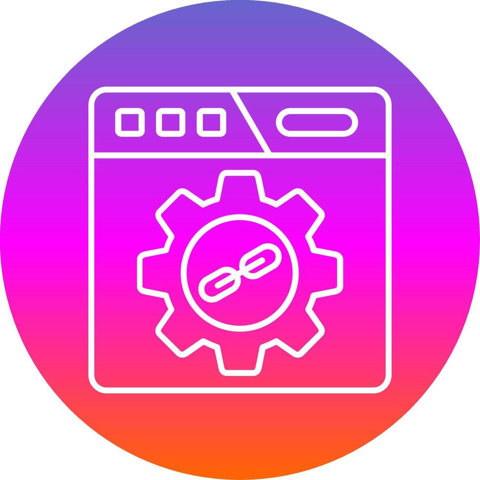 Backlink Line Gradient Circle Icon vector