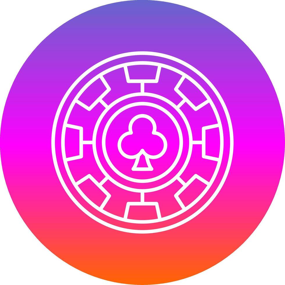 Chip Line Gradient Circle Icon vector