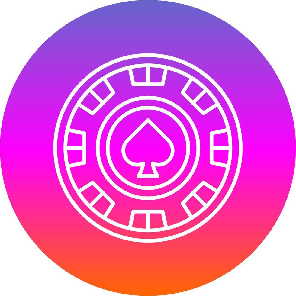 Chip Line Gradient Circle Icon vector
