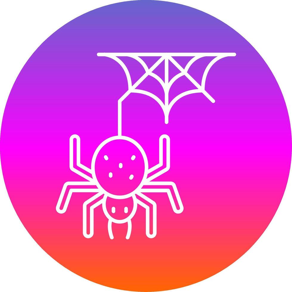 Spider Line Gradient Circle Icon vector
