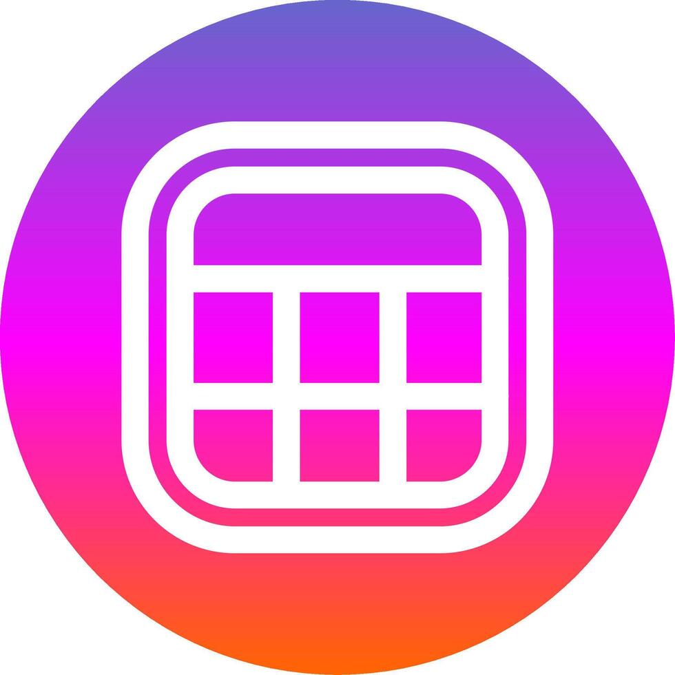 Layout Line Gradient Circle Icon vector