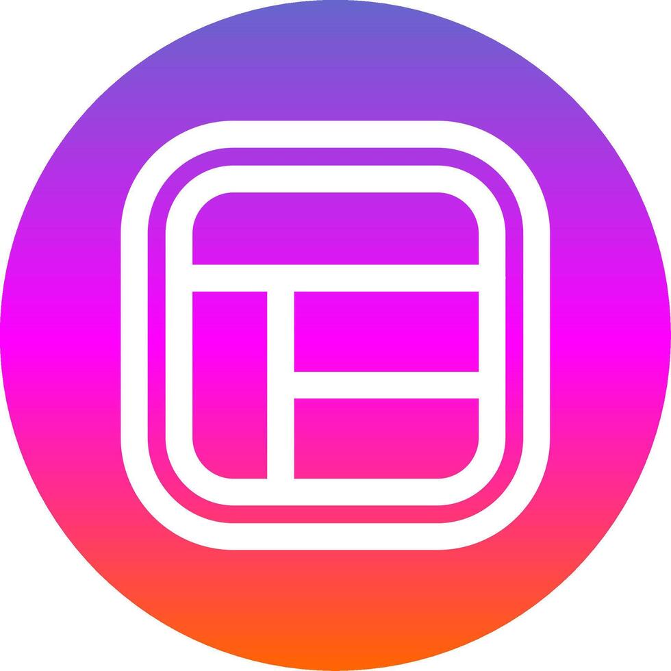 Layout Line Gradient Circle Icon vector