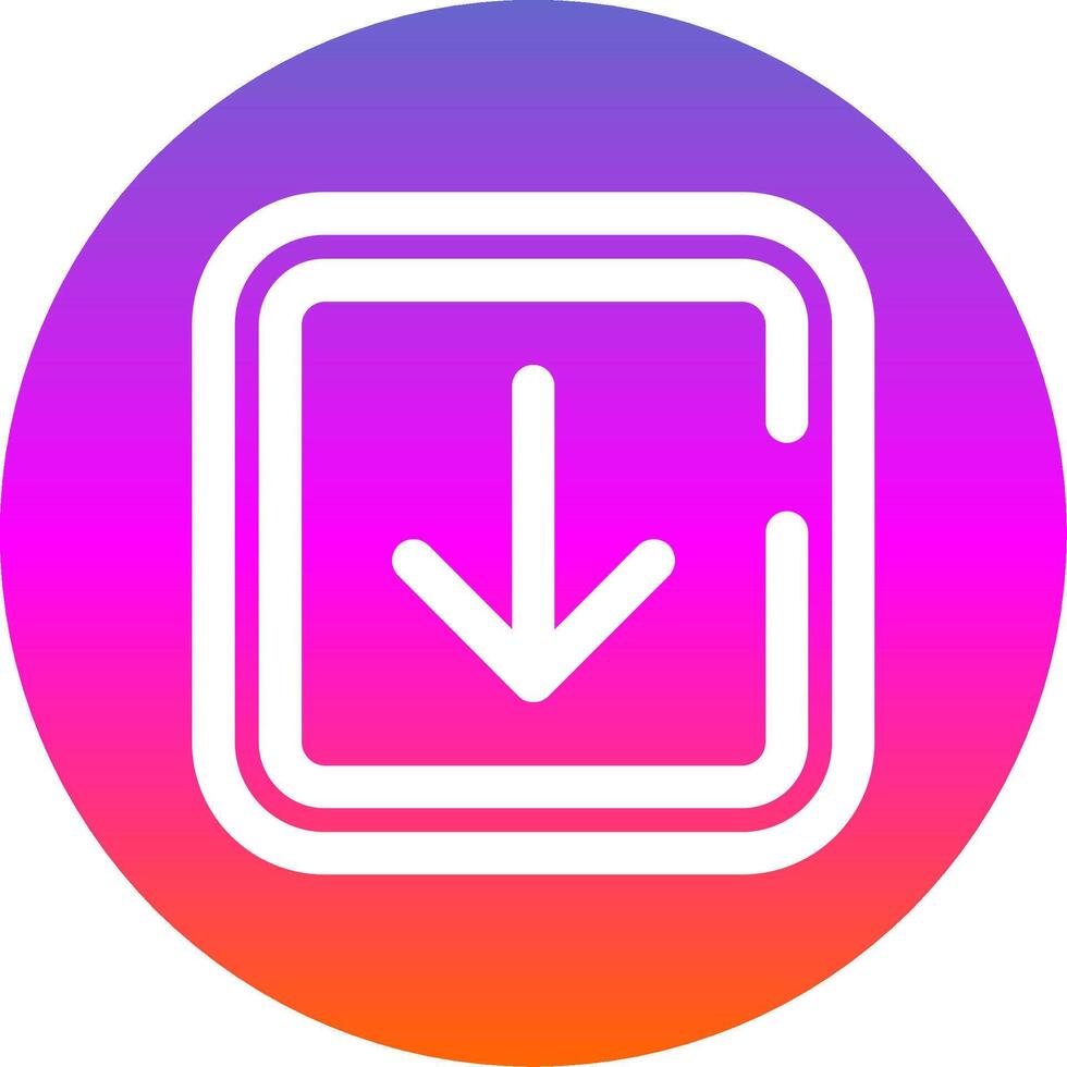 Arrow Line Gradient Circle Icon vector