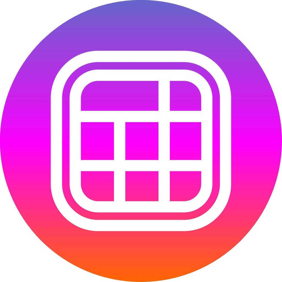 Layout Line Gradient Circle Icon vector